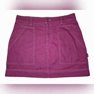 Old Navy Women's Utility Pocket Denim Mini Skirt #538556 Boysenberry Size 12